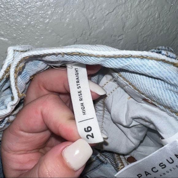 PacSun Two-Toned High Rise Straight Jeans - Picture 8 of 10